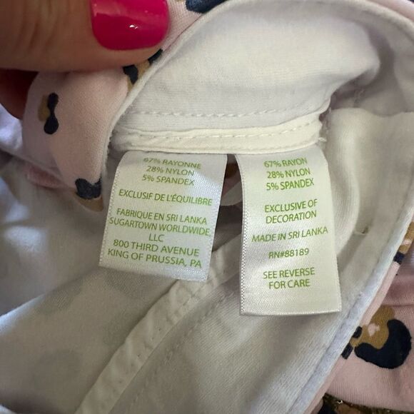 Lilly Pulitzer pink leopard scalloped knit shorts - Picture 8 of 8